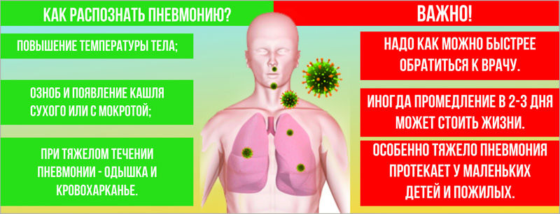 Признаки пневмонии Признаки пневмонии